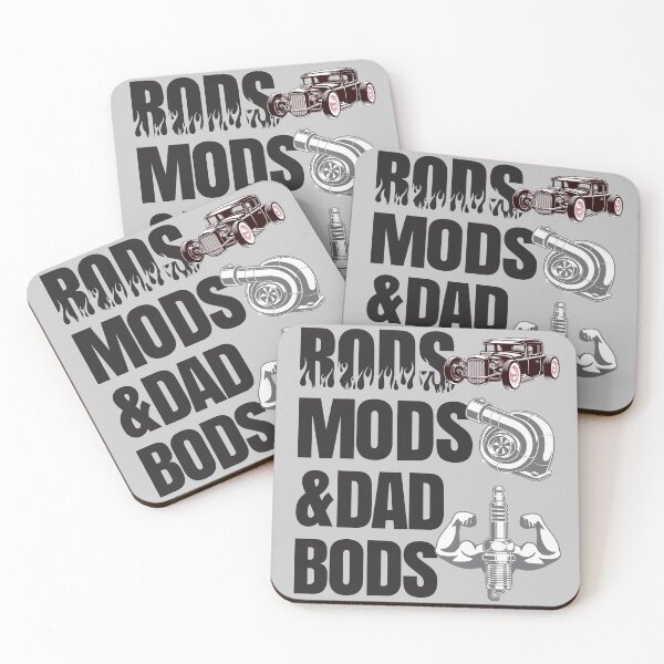 Item preview, Rods Mods & Dad Bods Funny Hot Rod Mechanic Fabricator designed and sold by CharJens.