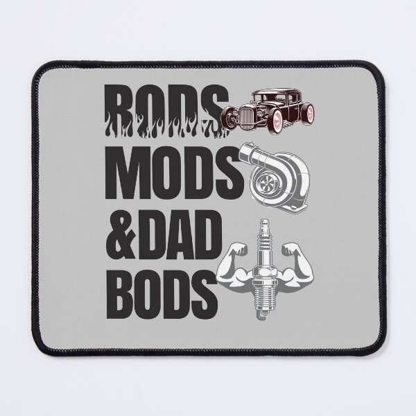 Item preview, Rods Mods & Dad Bods Funny Hot Rod Mechanic Fabricator designed and sold by CharJens.