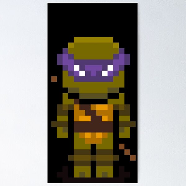 Item preview, Retro Pixel Art Style Donatello designed and sold by fallinfrog.