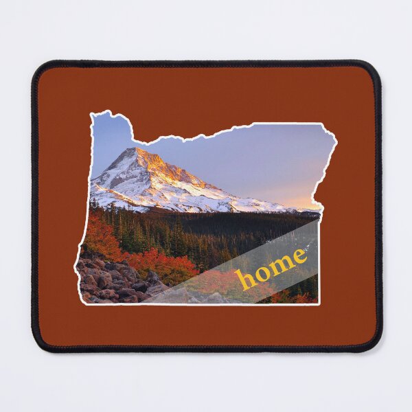 Item preview, Oregon State Pride Mount Hood Snowy Autumn Landscape Home in Arno Pro Font designed and sold by Zphal.