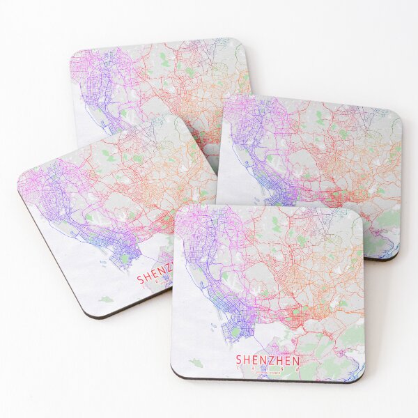 Item preview, Shenzhen City Map of Guangdong, China - Colorful designed and sold by deMAP.
