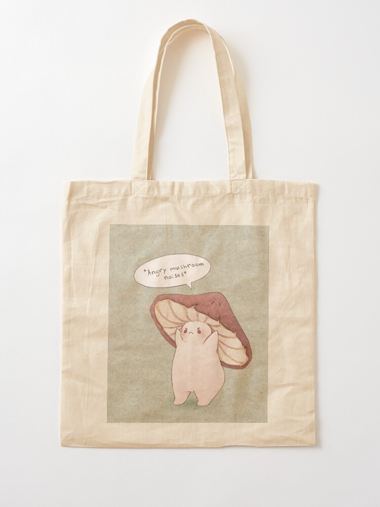Thumbnail 2 of 5, Tote Bag, Grumpy mushroom designed and sold by Fairydrop.