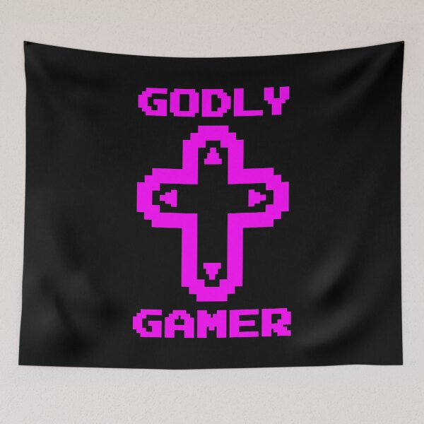 Item preview, Godly Gamer (v2 - magenta) - Christian gaming designed and sold by TimespunThreads.