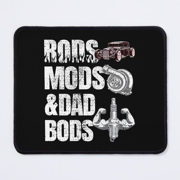 Item preview, Rods Mods & Dad Bods Funny Vintage Hot Rod Mechanic Fabricator designed and sold by CharJens.