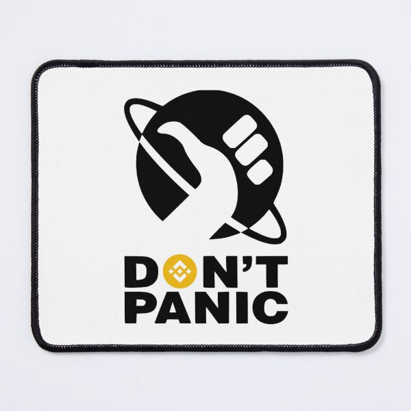 Item preview, DON'T PANIC BINANCE BNB VERSION designed and sold by Crypto Pirates.