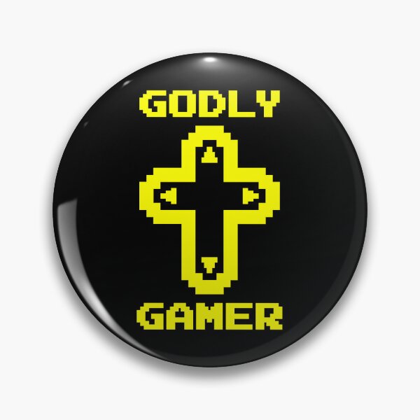 Item preview, Godly Gamer (v4 - yellow) - Christian gaming designed and sold by TimespunThreads.