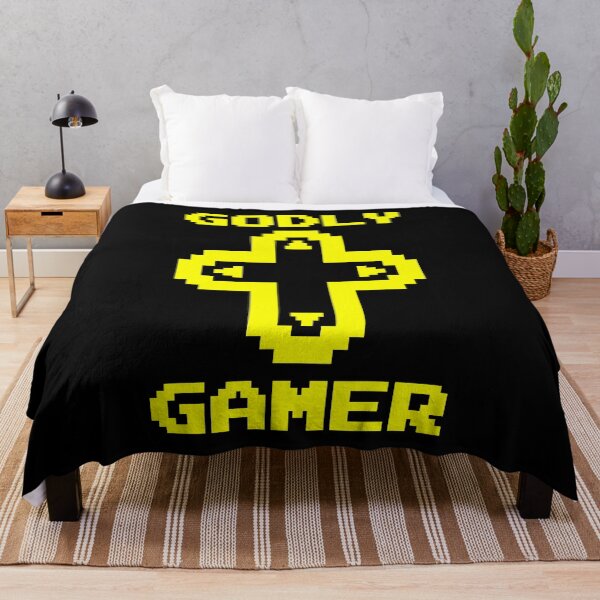 Item preview, Godly Gamer (v4 - yellow) - Christian gaming designed and sold by TimespunThreads.