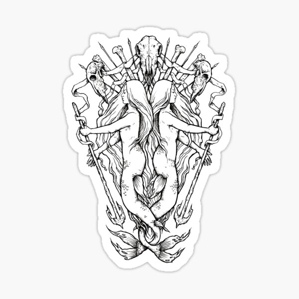 Mermaid twins Sticker