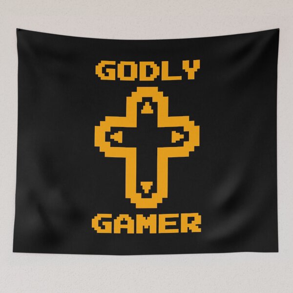 Item preview, Godly Gamer (v5 - orange) - Christian gaming designed and sold by TimespunThreads.