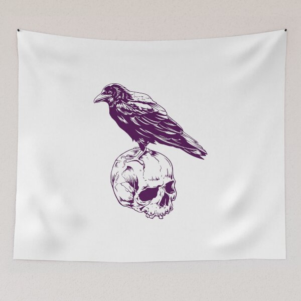 Item preview, skull prostrate purple crow designed and sold by Proud Pro Gifts.