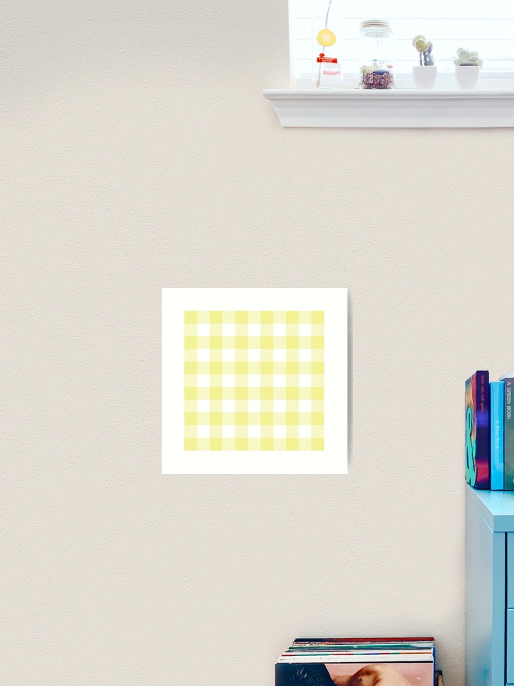 Pastel Yellow / Pastel Yellow Plaid Pattern Art Print for Sale by  patternplaten