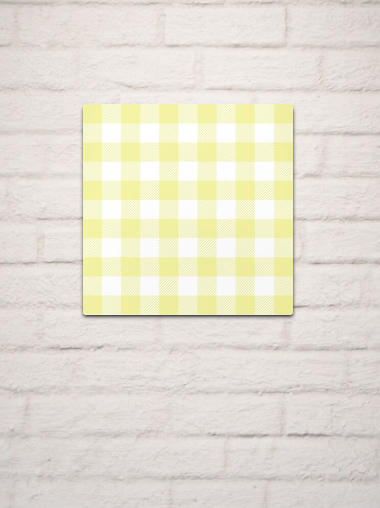 Pastel Yellow / Pastel Yellow Plaid Pattern | Art Print