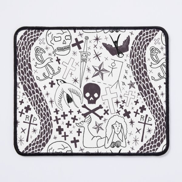 Item preview, OFMD Blackbeard Tattoos (Black) designed and sold by ebleb.