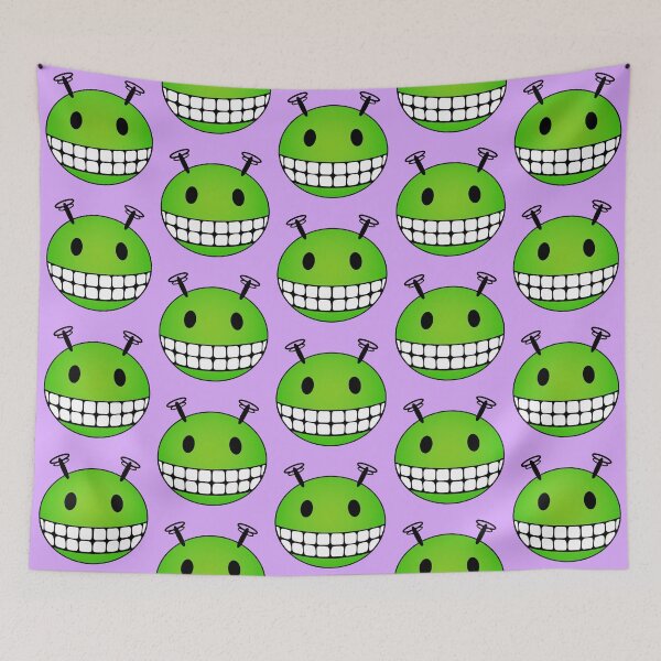Item preview, Green Alien Smiley Face designed and sold by RawSunArt.