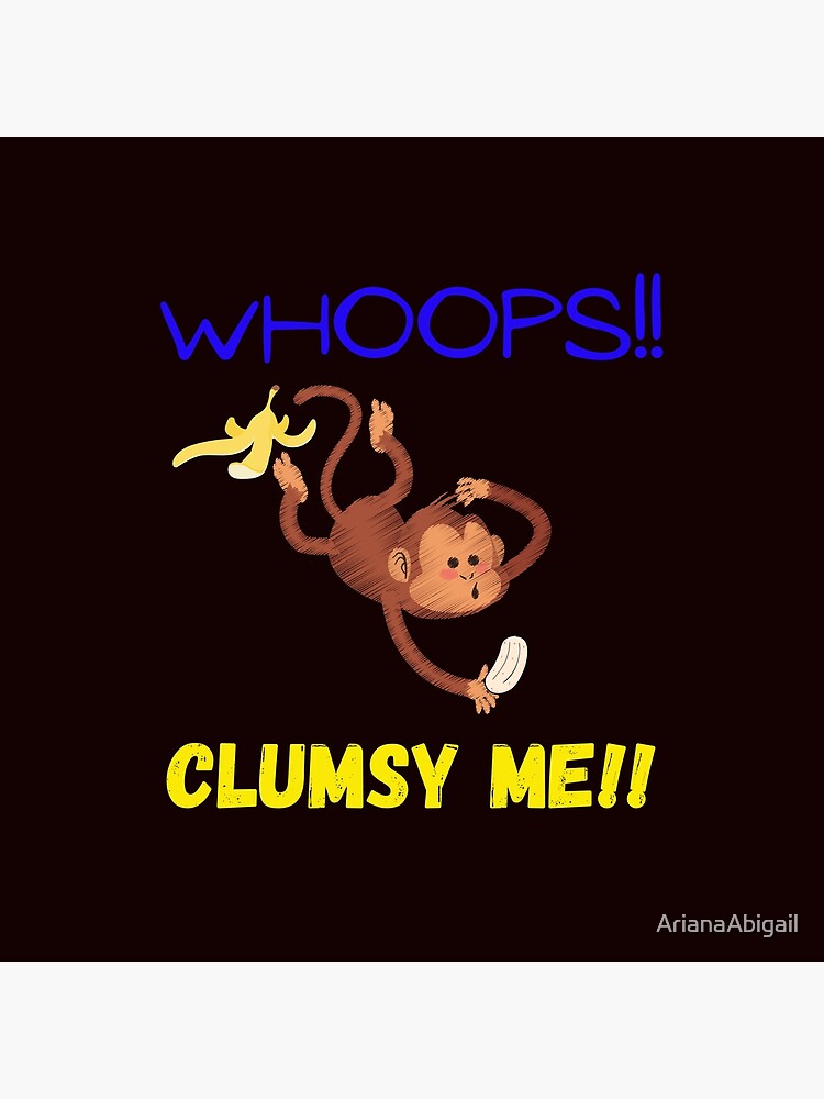 "Funny Monkey Cartoon Banana Skin Joke" Poster for Sale by