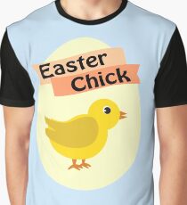 Cute Yellow Easter Chick Graphic T-Shirt