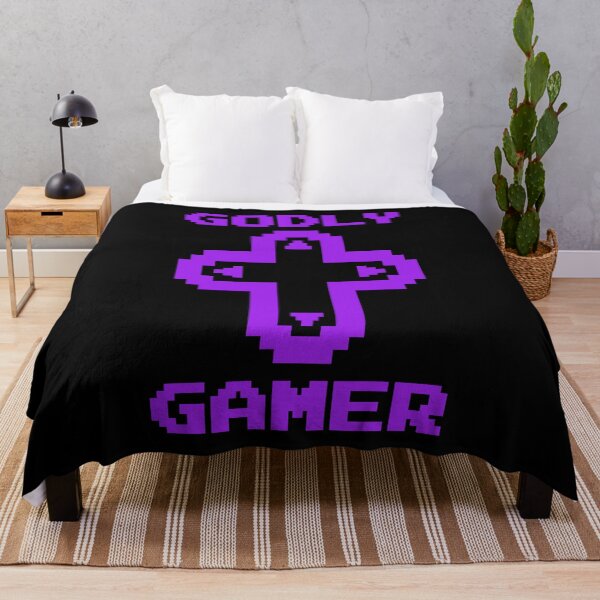 Item preview, Godly Gamer (v8 - purple) - Christian gaming designed and sold by TimespunThreads.