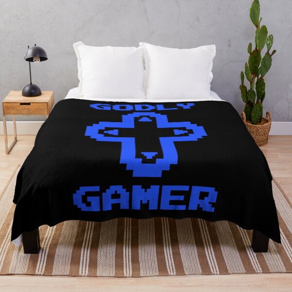 Item preview, Godly Gamer (v9 - blue) - Christian gaming designed and sold by TimespunThreads.