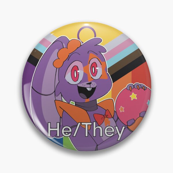 Item preview, (He/They) Pronoun pin! designed and sold by bee27art.