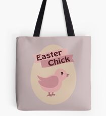 Pink Easter Chick Tote Bag
