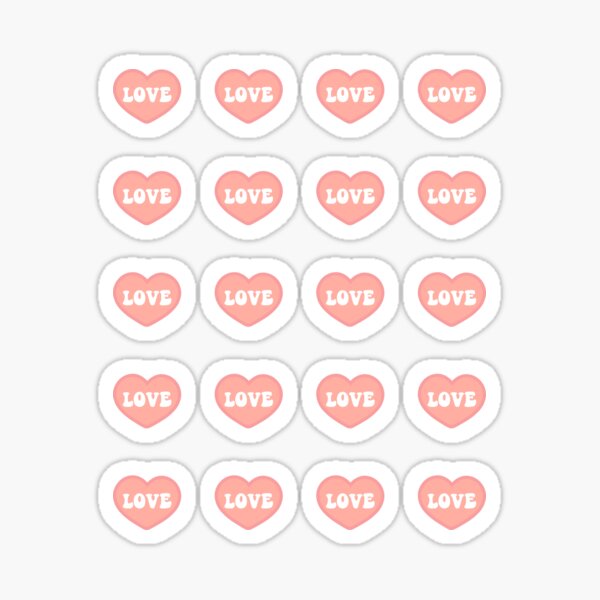 mini love hearts Glossy Sticker