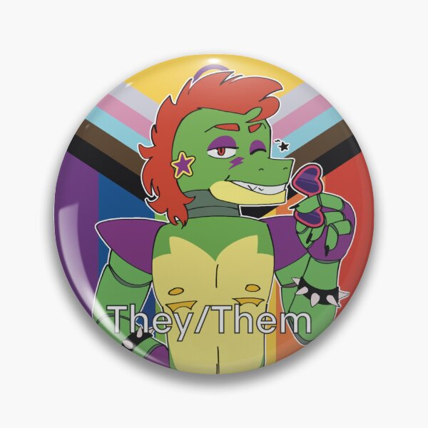 Item preview, (They/Them) Pronoun pin! designed and sold by bee27art.