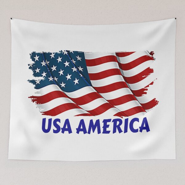 Item preview, USA Flag Text designed and sold by HopaHope.