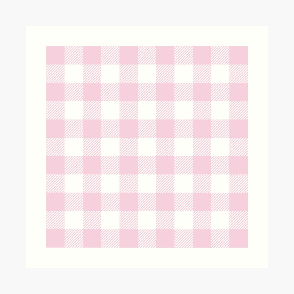 Pastel Pink / Pink Lace Plaid Pattern Poster for Sale by patternplaten
