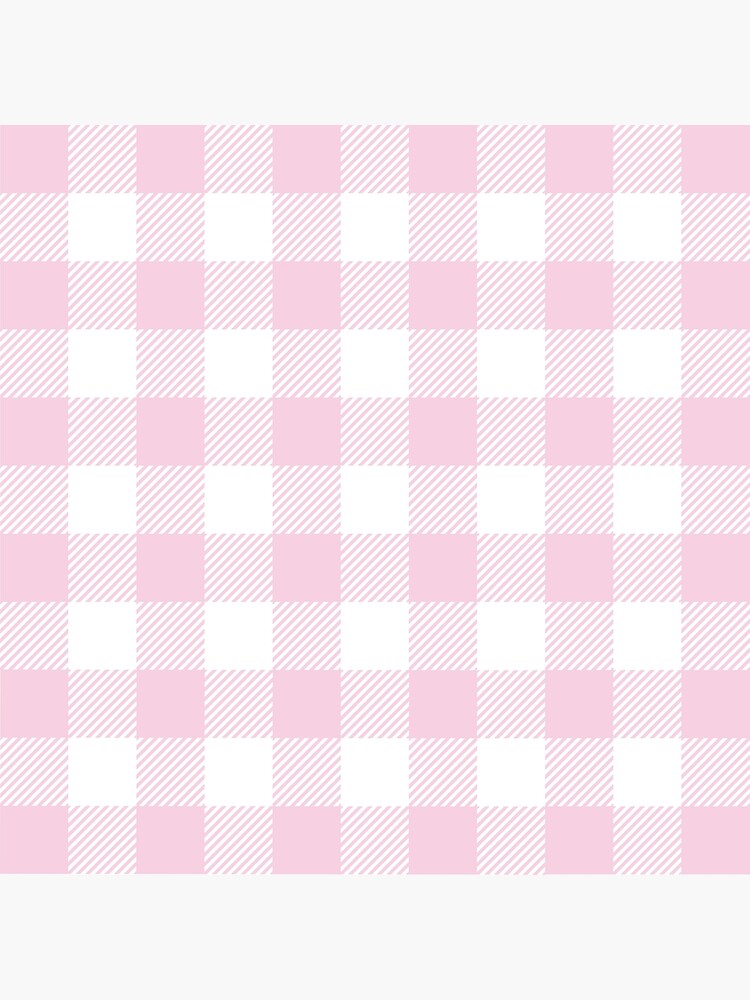 Pastel Pink / Pink Lace Plaid Pattern | Poster