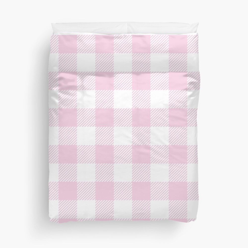 Pastel Pink / Pink Lace Plaid Pattern | Postcard