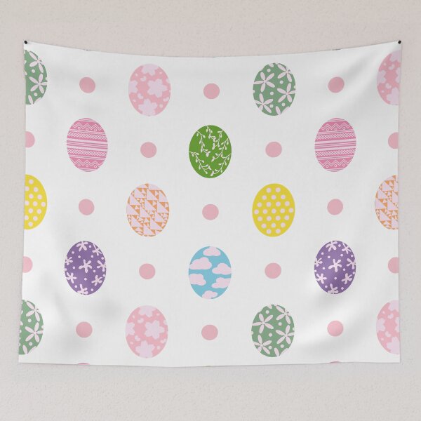 Item preview, Super Cute Easter Eggs in White Pattern designed and sold by Moyanana.