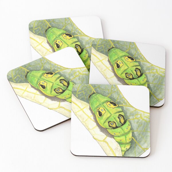 Item preview, Swallowtail Caterpillar on Leaf designed and sold by Stephanie Wilker.
