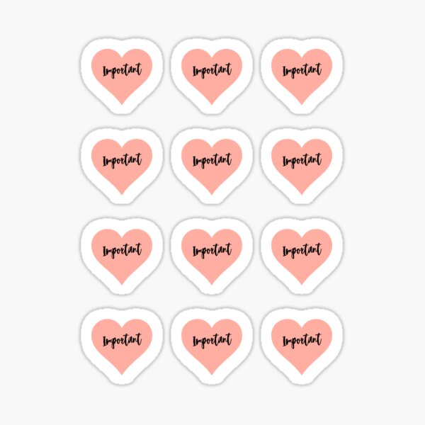 journaling hearts Glossy Sticker