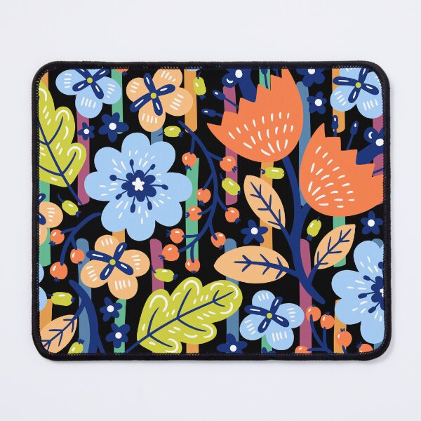 Item preview, FLORAL print on black  designed and sold by Reva0044.