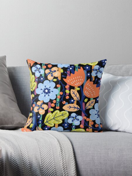 Orla Kiely Floral Pillows Cushions for Sale Redbubble