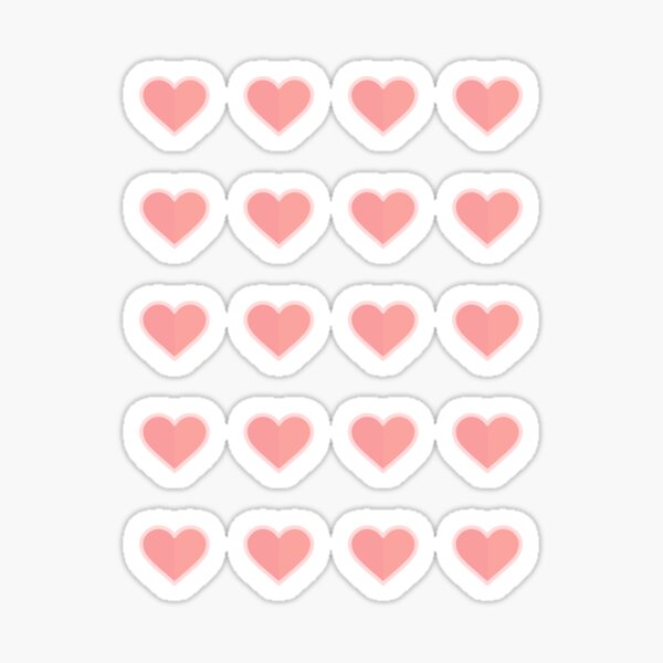 mini hearts Glossy Sticker