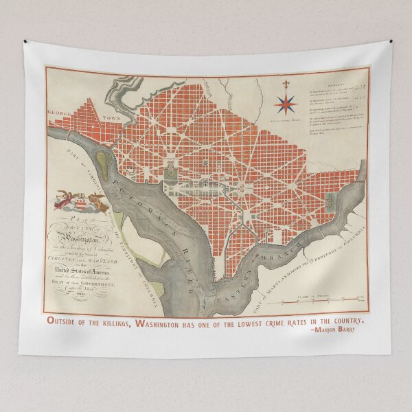 Item preview, Map of Washington DC 1800 designed and sold by amuseXpress.