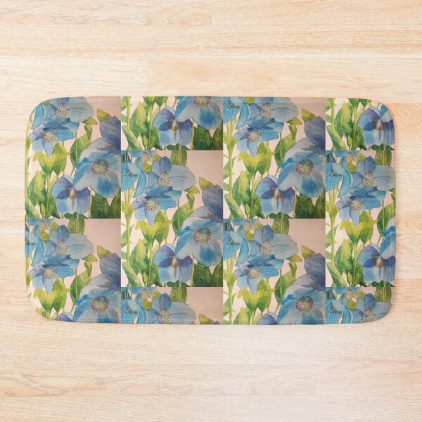 Item preview, Blue poppies watercolour painting  designed and sold by esvb.
