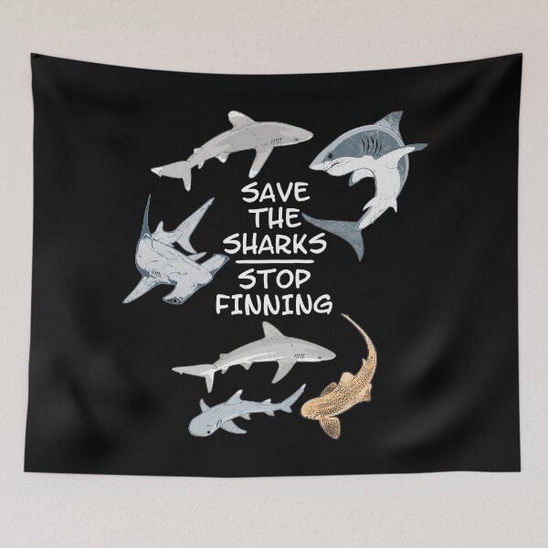 Item preview, Save the Sharks Stop Finning designed and sold by NicGrayGraphic.