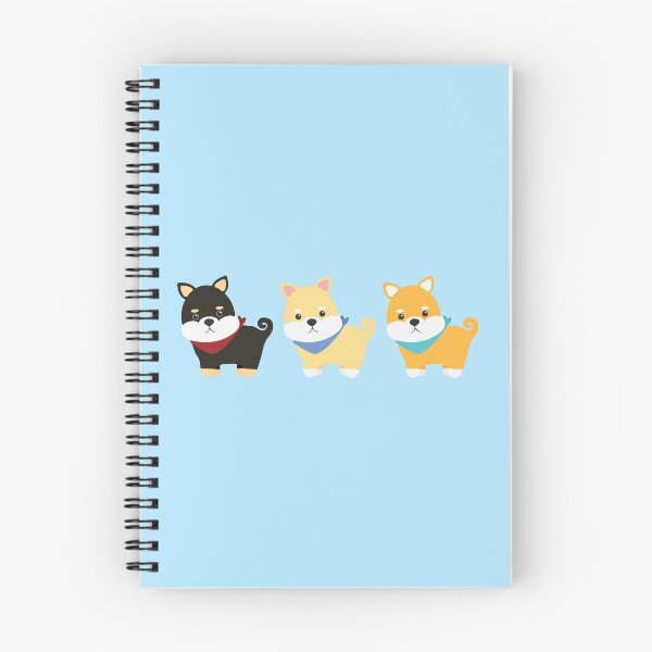 Item preview, Three Adorable Shiba Inu Dog Cartoons Wearing Bandanas designed and sold by gymtertainment.
