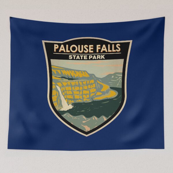 Item preview, Palouse Falls State Park Washington Badge designed and sold by KrisSidDesigns.
