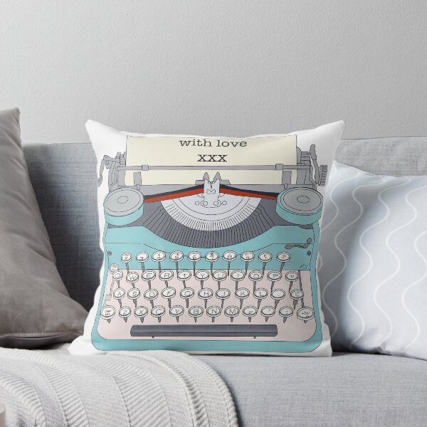 Item preview, Vintage Typewriter With Love in duckegg blue designed and sold by Helen Vallance.