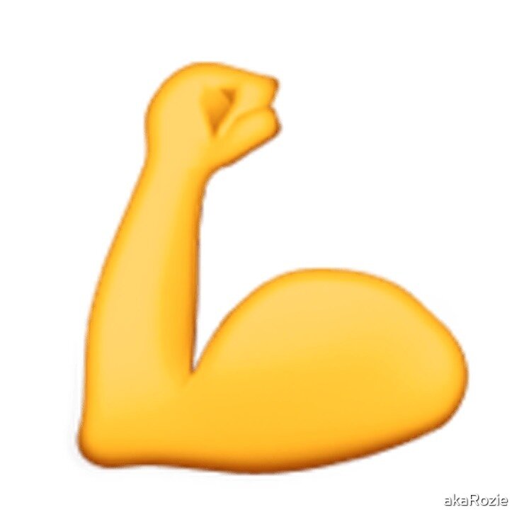 "Muscle Emoji" by akaRozie | Redbubble