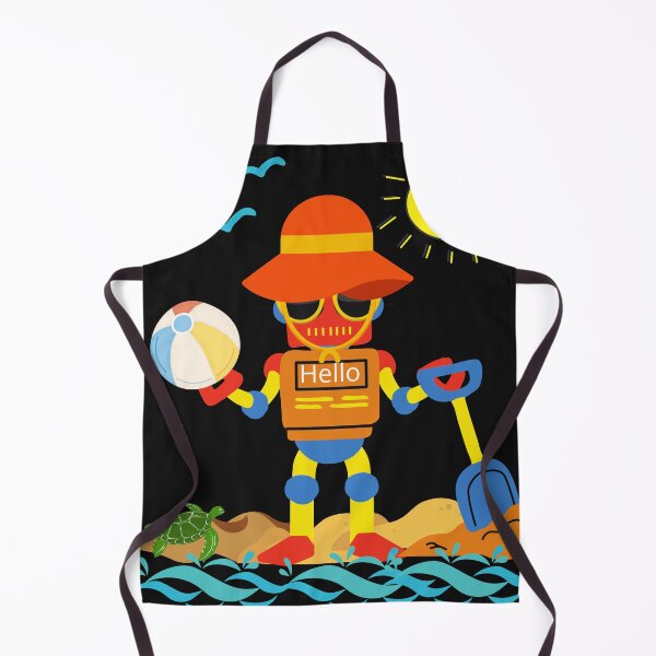 Item preview, Friendly Beach Robot Digging in the Sand designed and sold by GearGirlNJ.