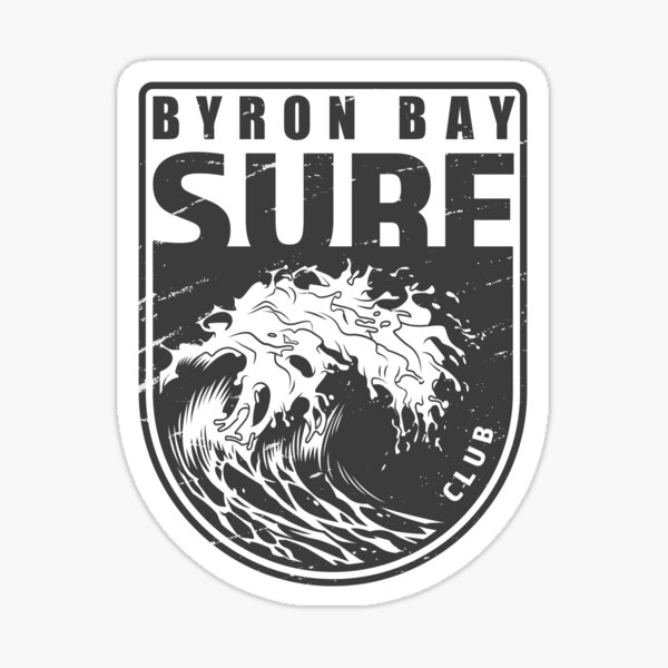 Item preview, Byron Bay Surf Club Australia Emblem designed and sold by KrisSidDesigns.