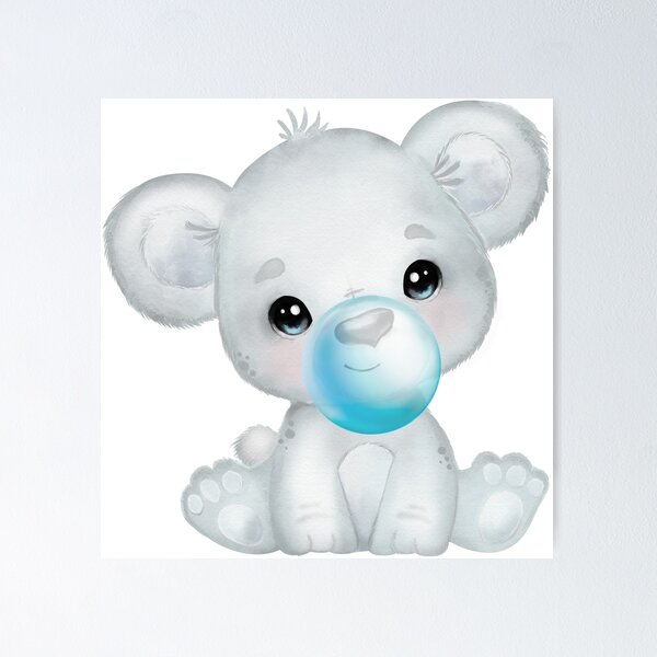 Item preview, Baby Bear Blue Bubble Gum designed and sold by MonkeyBizness.