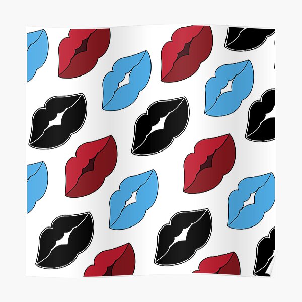 Lips Kiss Kiss Poster For Sale By Packleader111 Redbubble 0300