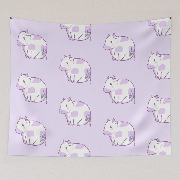 Item preview, Round Lavender Cow  designed and sold by KaitLouise.
