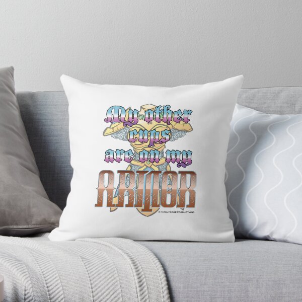 Gamer Girl Armour Throw Pillow
