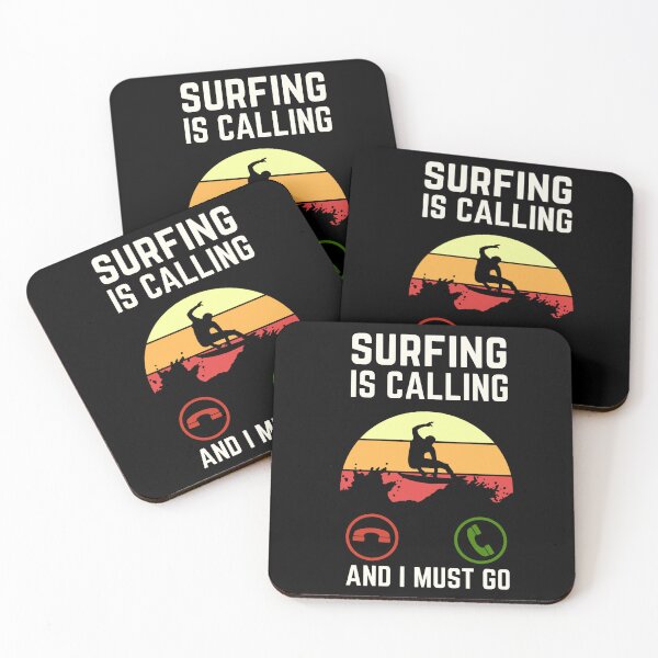 Item preview, Surfing Is Calling And I Must Go, Surfing Lover, Surfing Quote, Surfing Lover designed and sold by AMINE  ★★★★★.